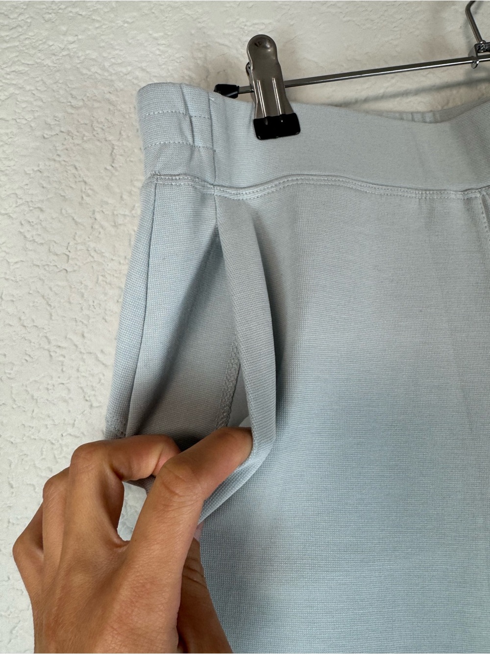 OGL Sandwashed Smoke Blue Mid Rise Tapered Pants with Pockets - Picture 10 of 13